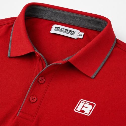 Polo-Shirt | R-Logo | stretch | dunkelrot